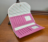BUNDLE PACKAGE - Slim tri-fold wallet vinyl/leather and fabric PDF sewing patterns in English