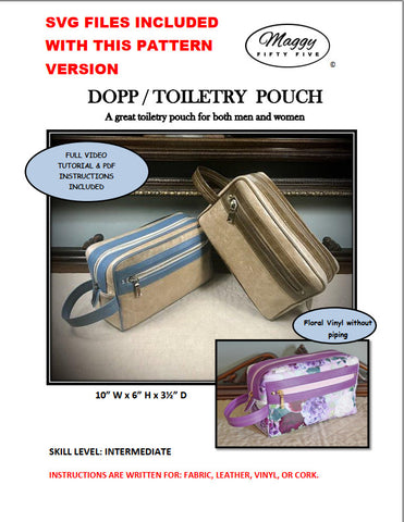 DOPP/TOILETRY POUCH - PDF SEWING PATTERN WITH SVG FILES